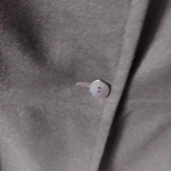 State of Claude Montana black Wool button down collarless blazer jacket Vintage - Picture 7 of 8